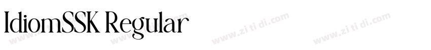 IdiomSSK Regular字体转换 IdiomSSK Regular字体转换